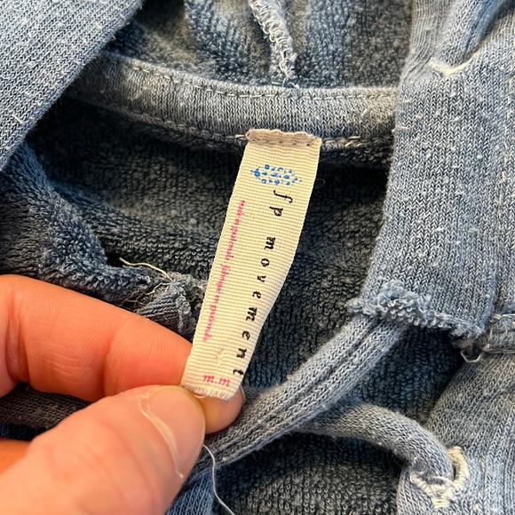 Free People Believe It blue lace up hoodie - Picture 9 of 14